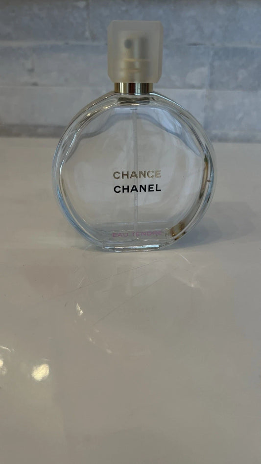 Chanel Chance Eau Tendre Empty Perfume Bottle 1.7 oz Made in France